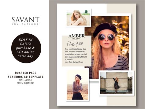 quarter page flyer template canva